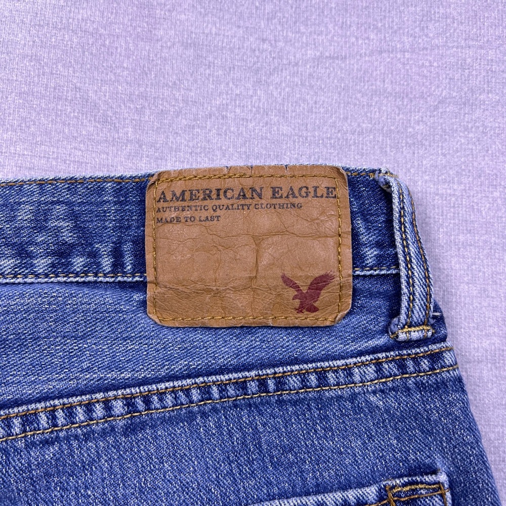 American Eagle Outfitters Mens Bootcut Jeans Medium Wash 34x34 Blue Denim - Picture 3 of 16
